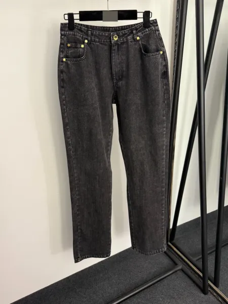 Saint Tears Cropped Denim Jacket and Wide-Leg Jeans Set Black - 8