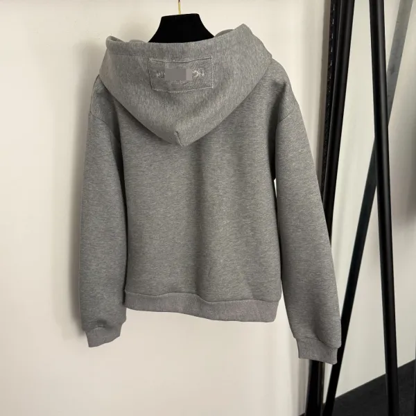 Off-White x Unknown Collaborative Cropped Hoodie and Embellished Sweatpants Set Gray - 7
