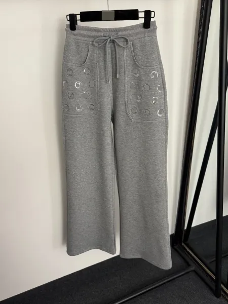 Off-White x Unknown Collaborative Cropped Hoodie and Embellished Sweatpants Set Gray - 8