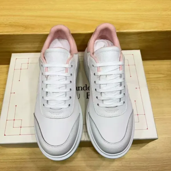 Alexander McQueen Oversized Sole Sneakers in Pale Pink and White - 15