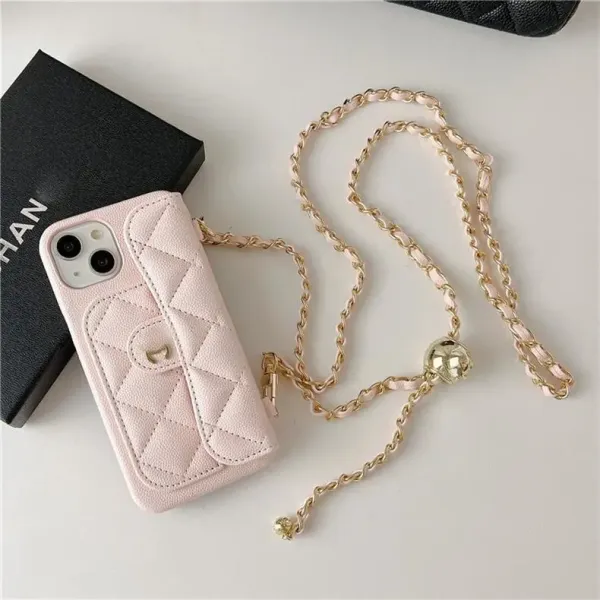 Chanel-Inspired Quilted Chain Phone Case Mint Green Phone-Case - 4
