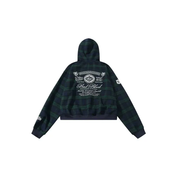 Burberry Tartan Check Hoodie Navy Green - 8
