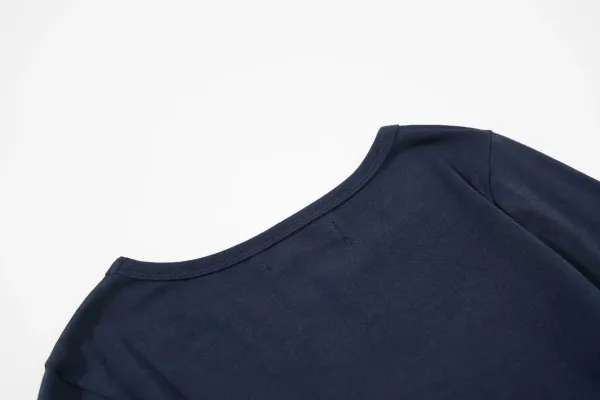 Saint Tears Heart Dot Logo Long-Sleeve Cropped Top Navy - 35