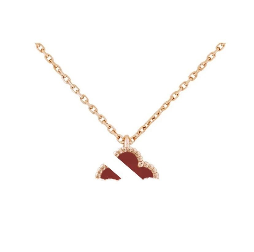 Rose Gold Red Agate Necklace