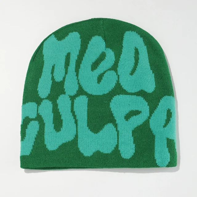 Unbranded Hats Knitted Beanie with Oversized Lettering product detail image 17