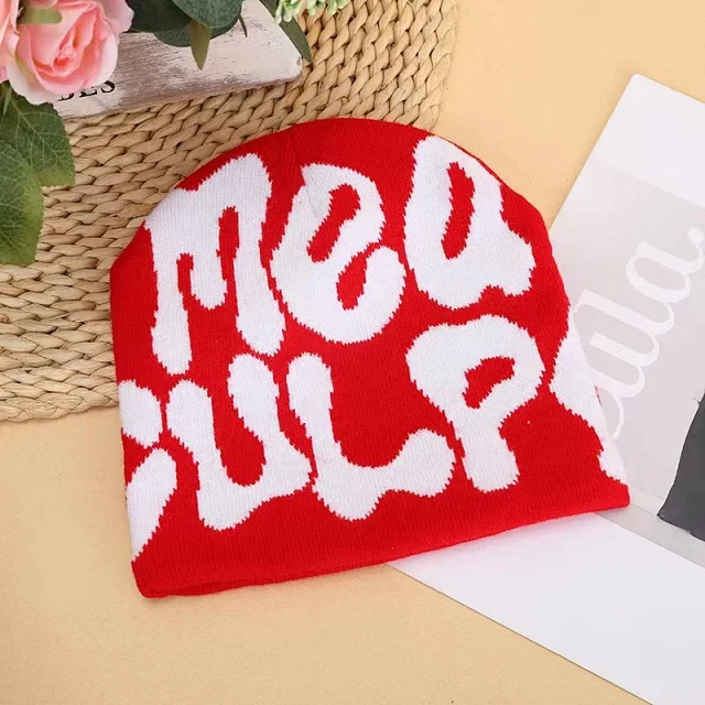 Unbranded Hats Knitted Beanie with Oversized Lettering product detail image 30