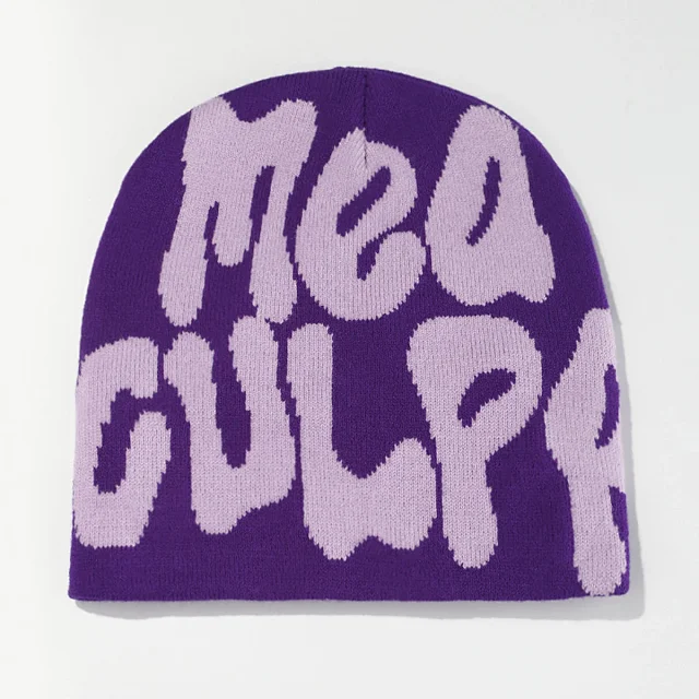 Unbranded Hats Knitted Beanie with Oversized Lettering product detail image 20