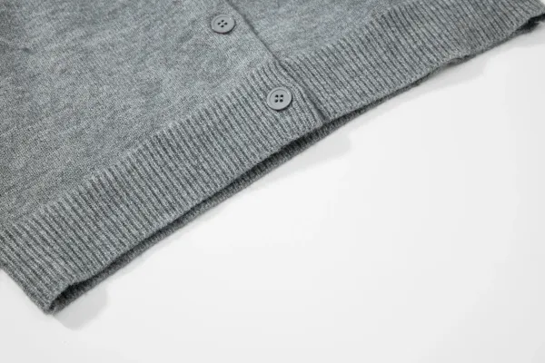 Mian Litt Olive Green Cropped Knit Cardigan - 13