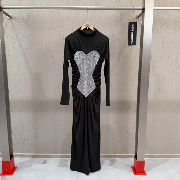 Saint Tears Heart Corset Back Long Dress Black and White - 11