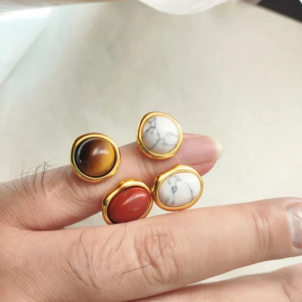 Loewe Two-Stone Cabochon Ring Gold - 2