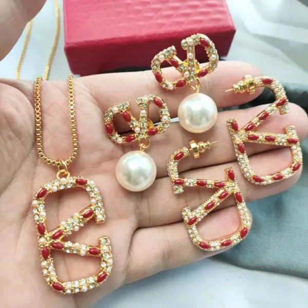 Dior CD Icon Earrings Red and Gold Crystal Embellished Hoop Earrings - 7