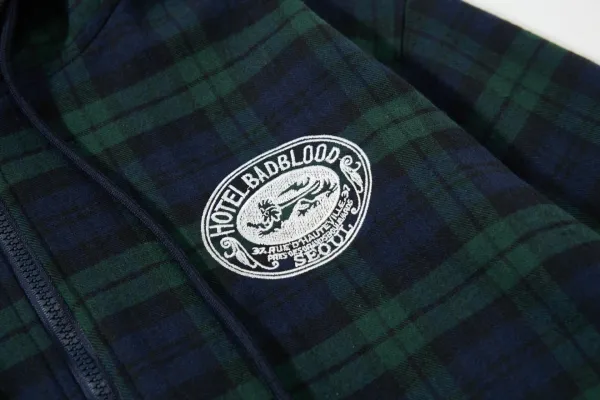 Burberry Tartan Check Hoodie Navy Green - 45