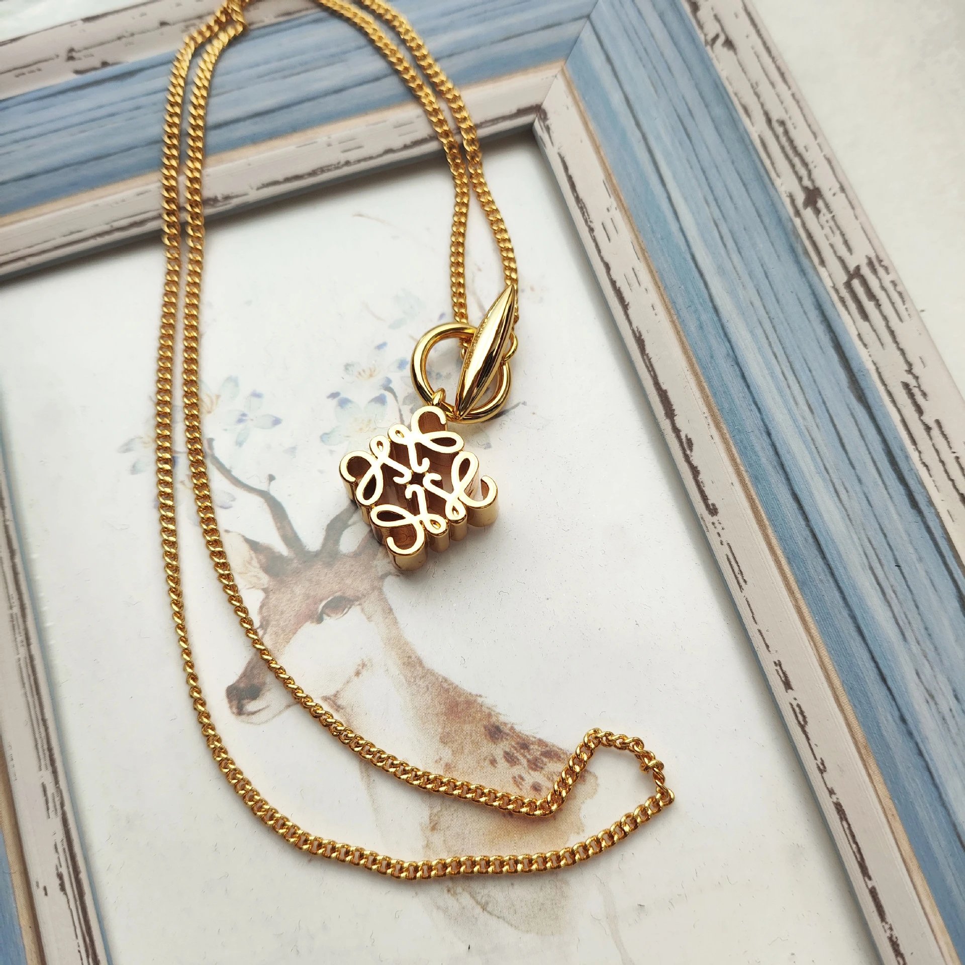 Loewe Anagram Gold Chain Bracelet - 2