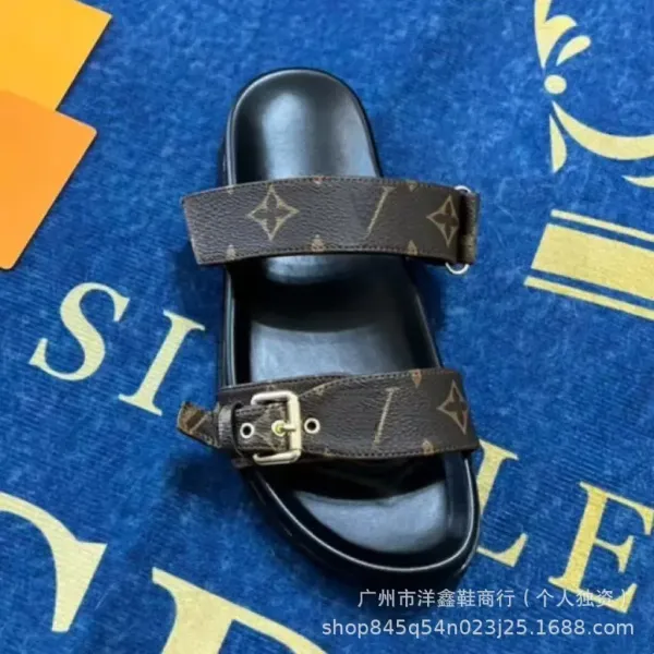 Louis Vuitton Monogram Slide Sandals Black - 12