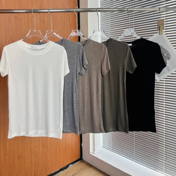 Design Ribbed Crewneck T-Shirt Olive Green T-Shirt - 5