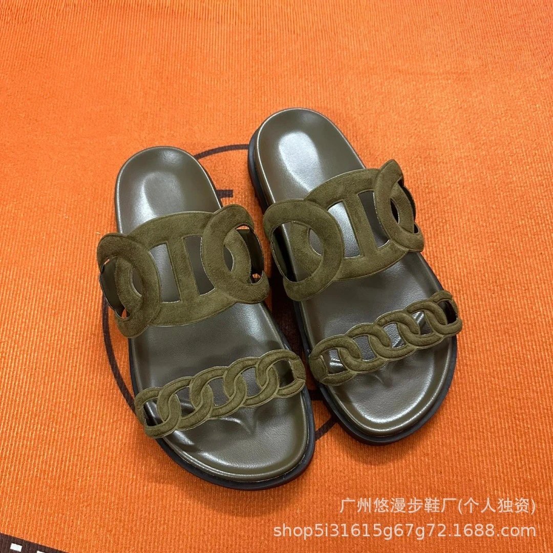 Dior Diorama Slide Sandals Army Green Slippers