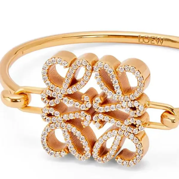 Loewe Anagram Pave Ring Gold Jewelry - 22