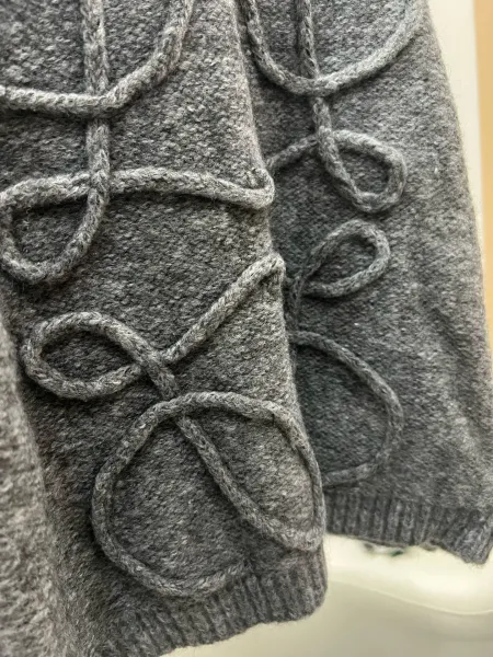Loewe Anagram Knit Sweater Gray - 13