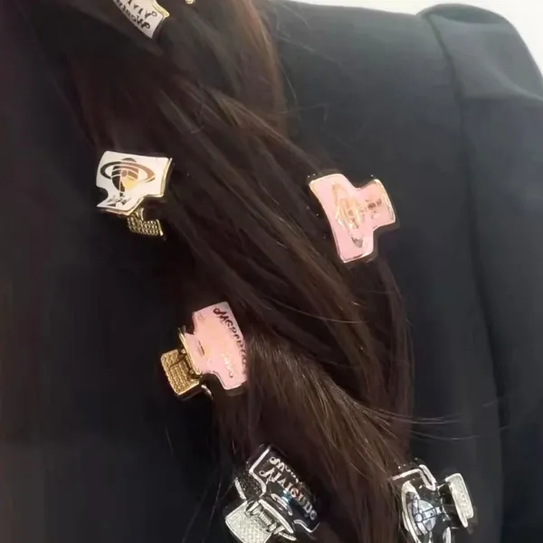 Vivienne Westwood Orb Pink Hair Claw Clips - 6