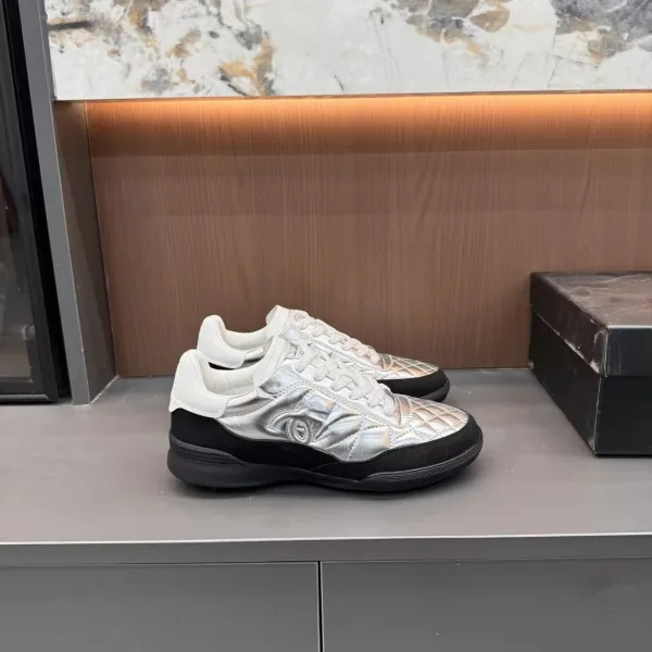 Dior B23 Silver Quilted Sneakers - 10