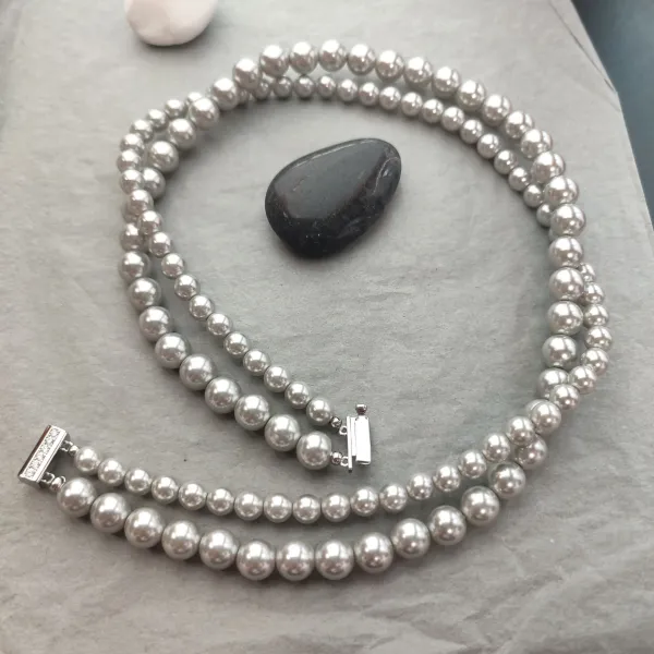 Pearl Strand Necklace White Jewelry - 7