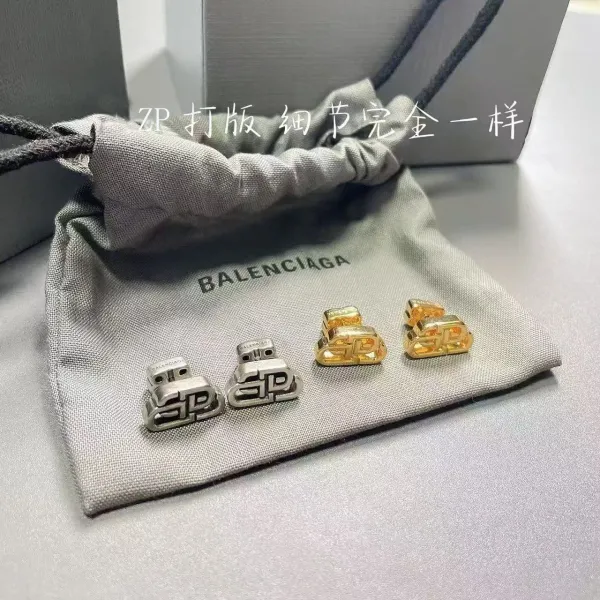 Balenciaga BB Logo Gold Earrings - 6