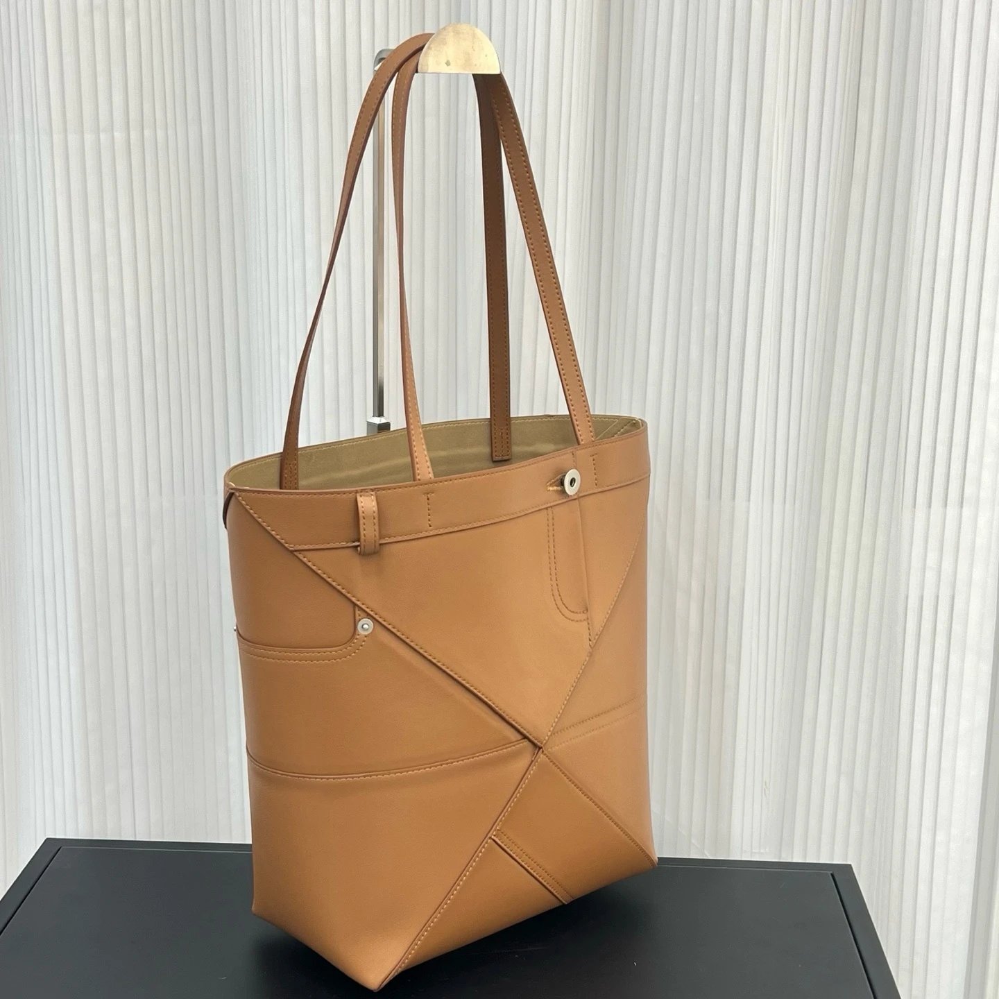 Loewe Puzzle Tote Black Leather Tote Bag - 14
