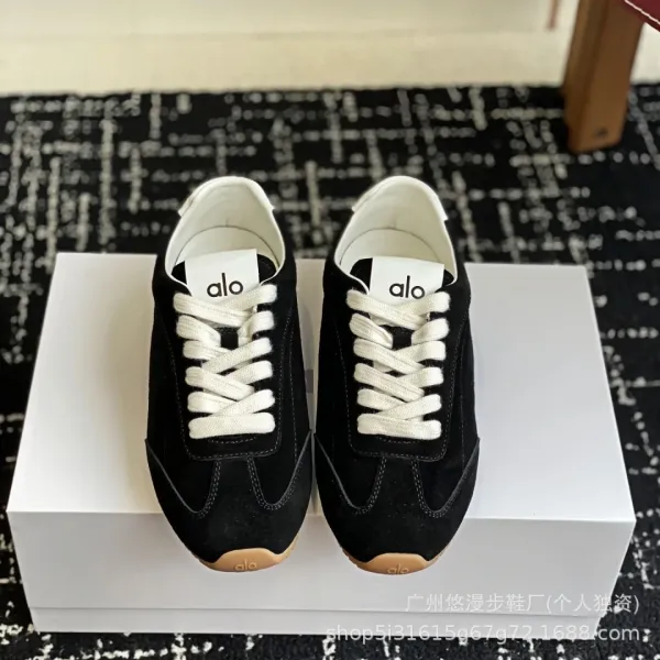 Alo Yoga Runner Beige Suede Sneakers - 2