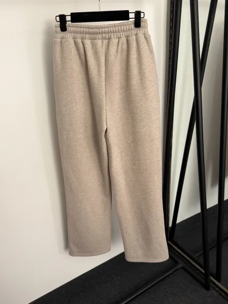 Design Ribbed Knit Hoodie and Sweatpants Set Burgundy Casual-Set - 9