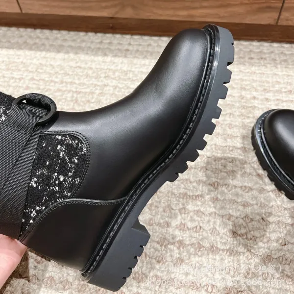 Off-White x Moncler Genius Logo-Print Combat Boots - 17