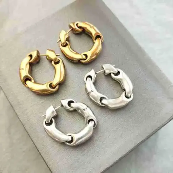 Gucci Link to Love Hoop Earrings Gold Jewelry - 2
