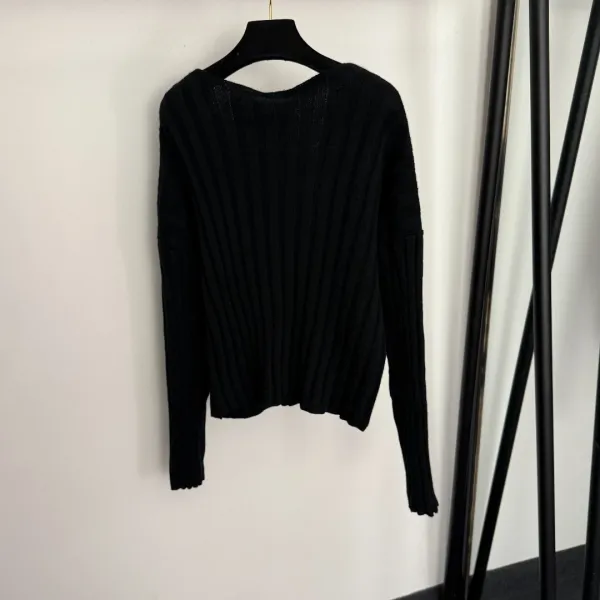 Chanel Knit Set with Camellia Embellishments Burgundy Sweater and Knit Dress - 11