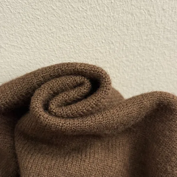 Celine Triomphe Logo Knit Hoodie and Wide-Leg Pants Set Brown - 9