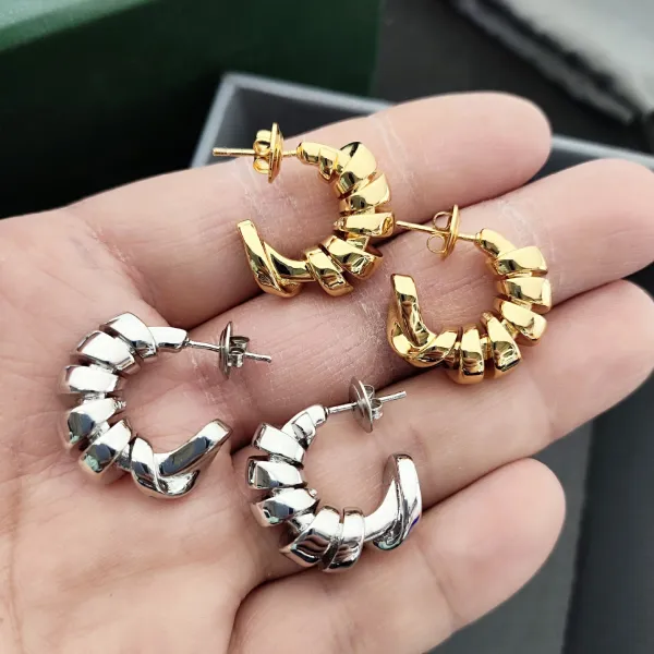 Hermès Twisted Hoop Earrings Silver Jewelry - 4