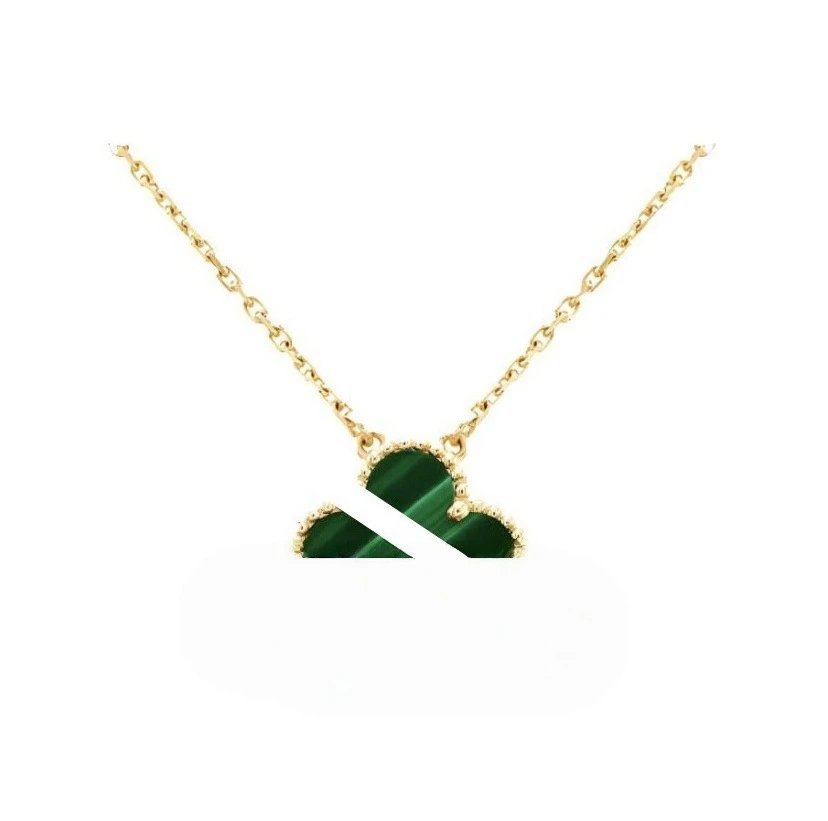 Gold Peacock Green Necklace