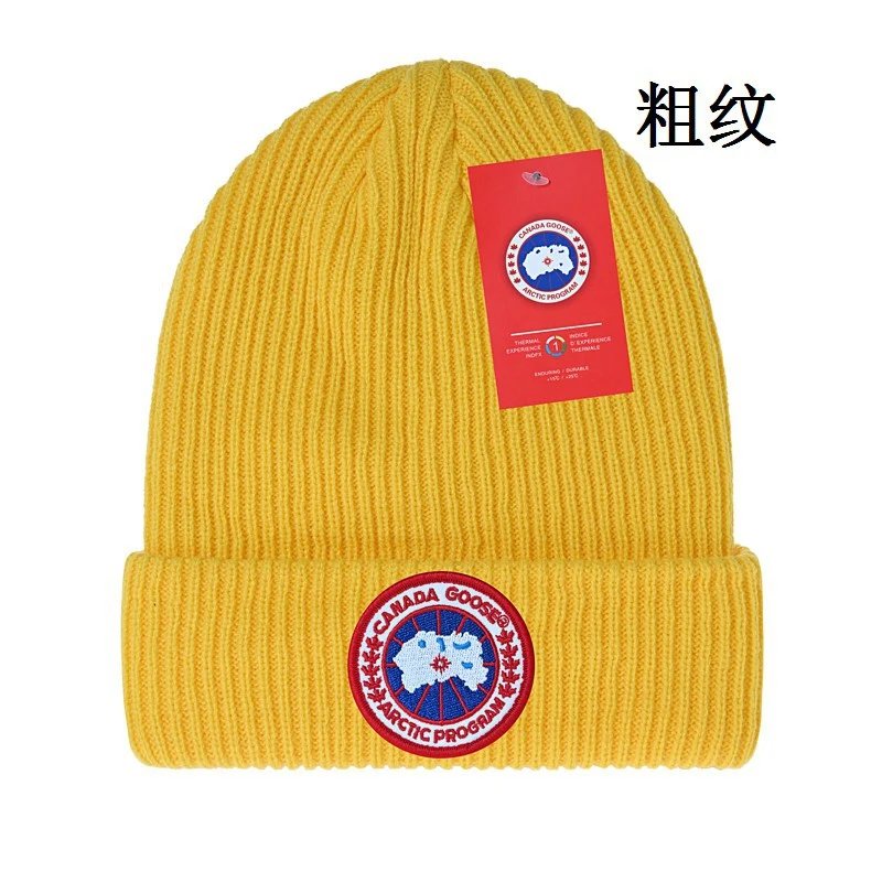 Canada Goose Hats Rib-knit cuffed beanie with Arctic Program patch — 23