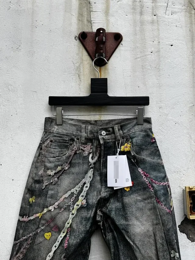 Unbranded Jeans Wide-Leg Chain Graphic product detail image 20