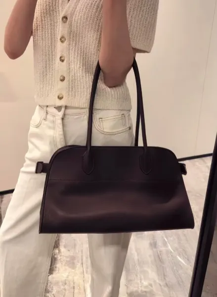 Design Arch-Shape Handbag Dark Chocolate Handbags - 9