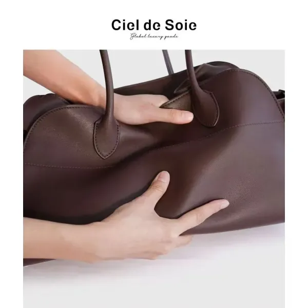 Design Arch-Shape Handbag Dark Chocolate Handbags - 25
