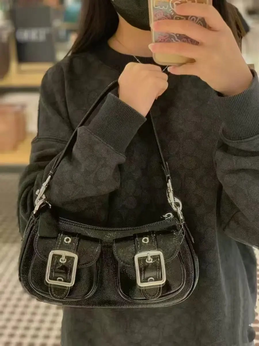 Coach Fleece-Trimmed Hobo Bag Brown - 6