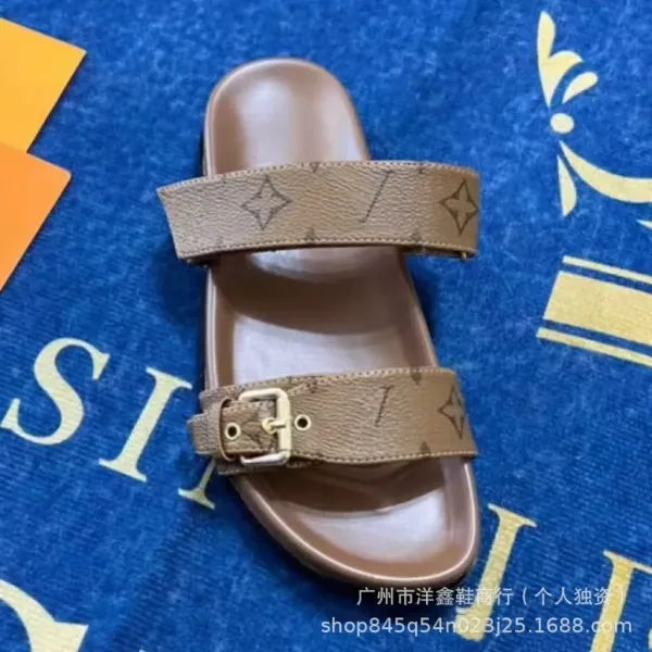Louis Vuitton Monogram Slide Sandals Black - 11