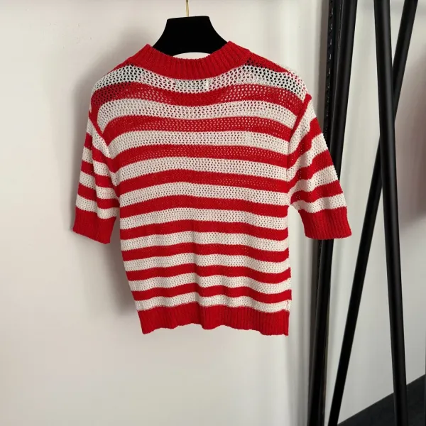 Dior Oblique Striped Knit Sweater Black White - 5