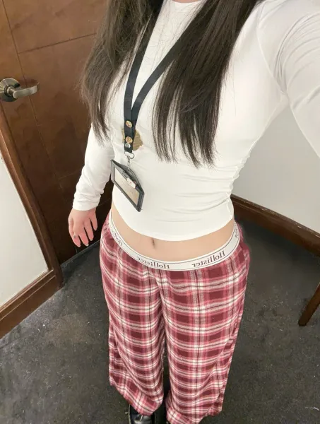 Design Plaid Lounge Pants with LOVE Print Burgundy Sleepwear - 20