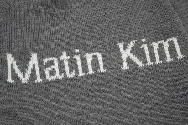 Matin Kim Logo Knit Turtleneck Sweater Gray - 13