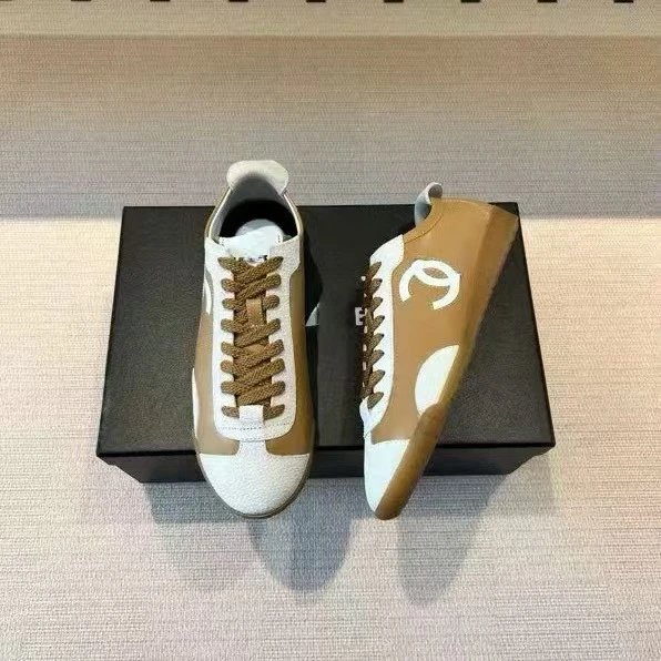 Chanel Tennis Classic Beige and White Sneakers - 9