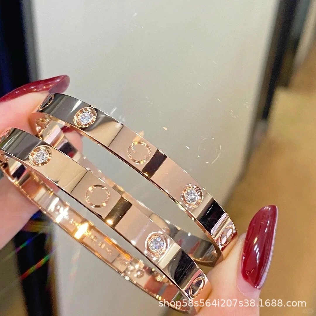 Unbranded Jewelry Screw-Motif Bangle Bracelet with Round Crystal Settings image 3