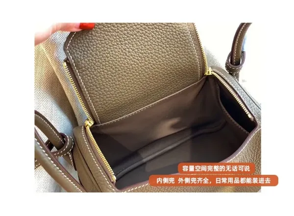 Hermès Lindy Bag Black Togo Leather Shoulder Bag - 13