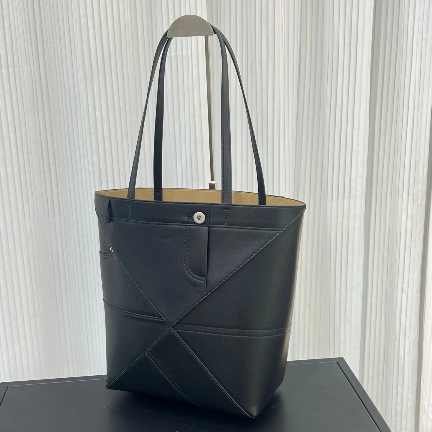 Loewe Puzzle Tote Black Leather Tote Bag - 13