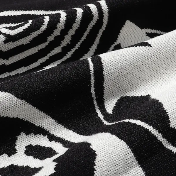 Stüssy varsity jacket black and white with yellow trim - 7