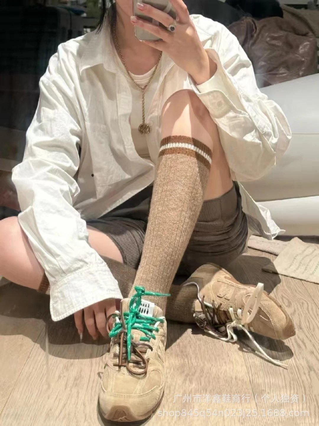 Off-White x New Balance 530 Beige Suede Sneakers - 7